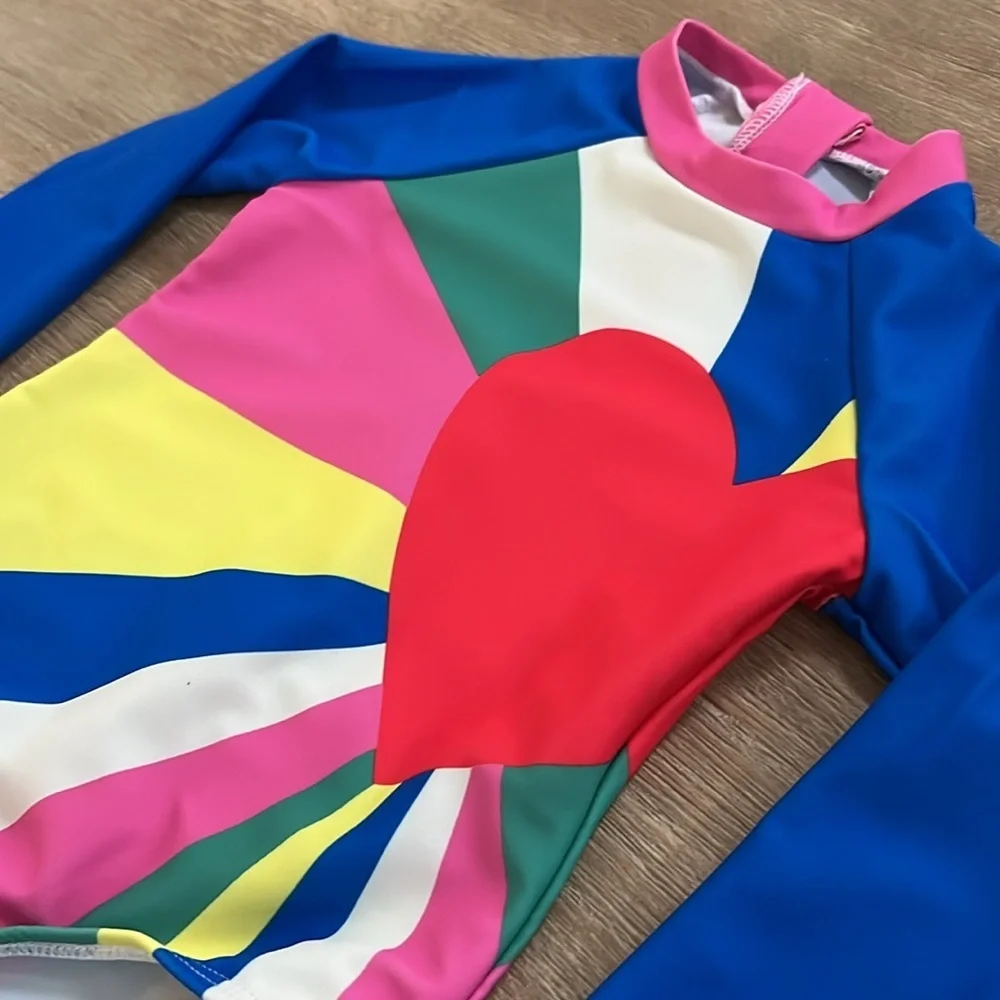 Toddler Girl Rashguard One Piece Swimsuit Rainbow 2-3 years 2T 3T